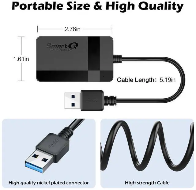 Alt view image 5 of 6 - C368 USB 3.0 Card Reader - Plug & Play, Compatible with Apple & Windows, Supports SD, Micro SD, MS, CF Cards