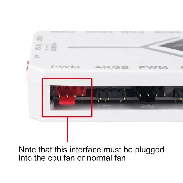 Alt view image 4 of 7 - ARGB PWM Fan Hub, Addressable 5V-3PIN 2-in-1 RGB Computer PC Case Fan Hub 1 to 9 Ports Magnetic Splitter with Remote SATA Power Supply, Power Off Memory, White