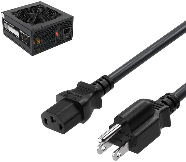 Main image of ROG Thor PSU Power Cord Compatible for Thermaltake Smart,ARESGAME AGV Series Power Supply,Cooler Master MWE,Corsair RM750e PSUs Monitor Computer,Big Printer AC Power Cord Cable