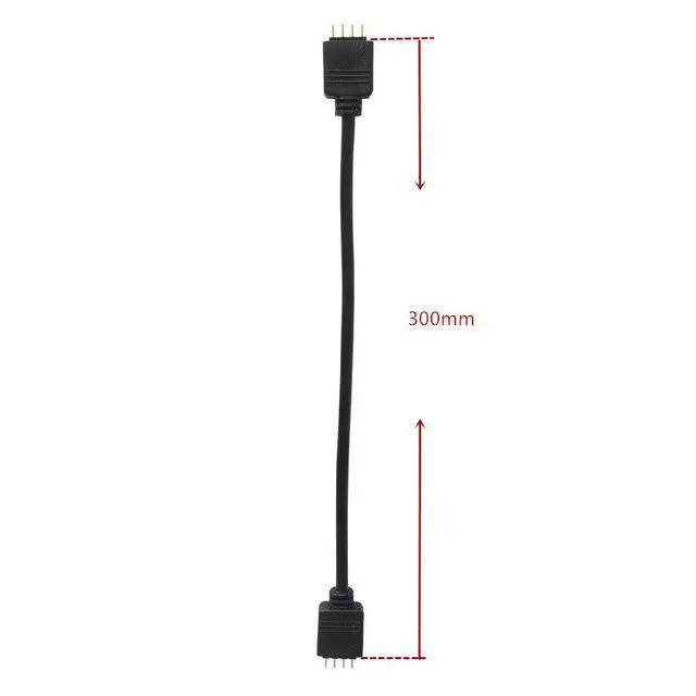 Alt view image 3 of 5 - 10pcs Black 0.3M 0.98ft 4 Color RGB Extension Cable LED Strip Connector Extension Cable Cord Wire 4 Pin LED Connector for SMD 5050 3528 2835 RGB LED Light Strip (10 PCS)