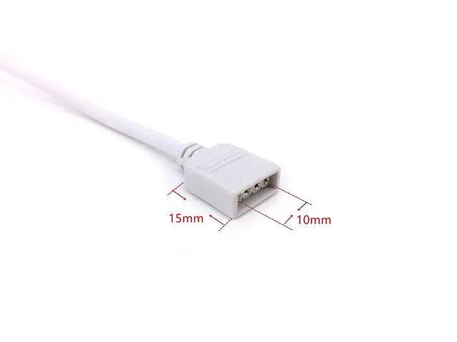 Alt view image 3 of 4 - 15pcs White 0.3M 0.98ft 4 Color RGB Extension Cable LED Strip Connector LED ConnectorRGB Extenderled Strip Jumper for SMD 5050 3528 2835 RGB LED Light Strip
