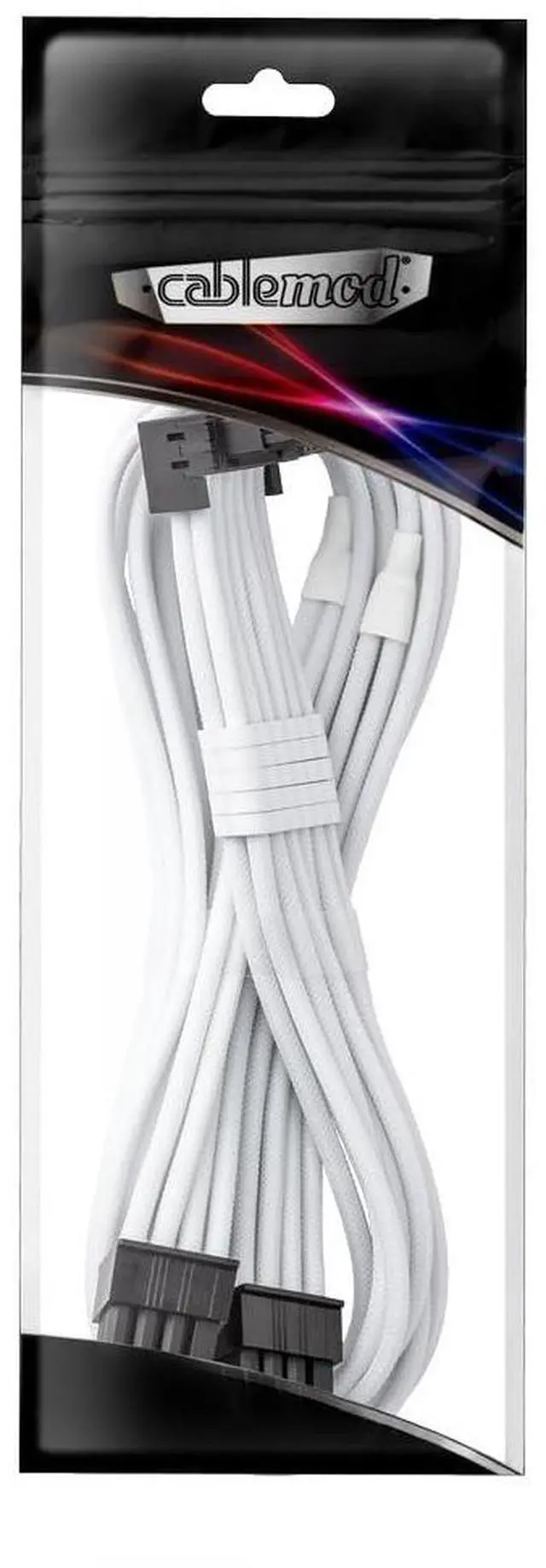 Alt view image 3 of 3 - C-Series Pro ModMesh Sleeved 12VHPWR 90° StealthSense PCI-e Cable for Corsair - Variant A (White, 16-pin to Dual 8-pin, 60cm)