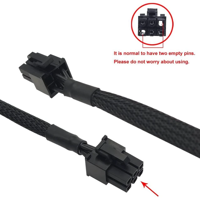 Alt view image 2 of 6 - Molex Power Cable for EVGA PSUs, 6 Pin to 3X 4 Pin Molex Hard Drive Adapter Sleeved Splitter for Some Specific Types of EVGA Power Supply 20-in(50cm)