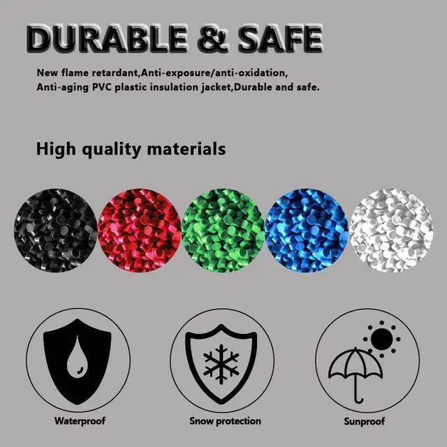 Alt view image 4 of 7 - 30m/100ft RGBW LED Extension Cable 22 Gauge 5Pin 12V DC Electrical Wire 5 Core 22AWG Wires with 10PCS Connectors for RGBW 3528 5050 Led Strip