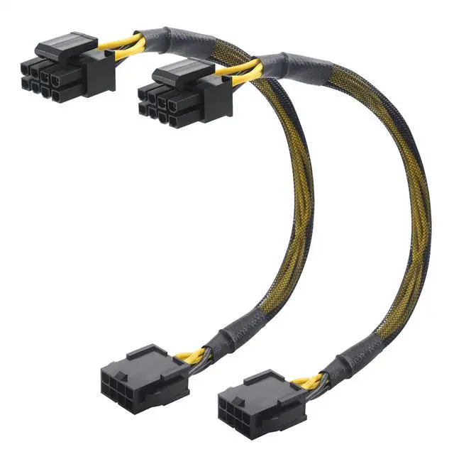 Main image of 2-Pack 8 Pin EPS CPU Extension Cable - 10 Inches, 8-Pin ATX/CPU Power Cable Male to Female