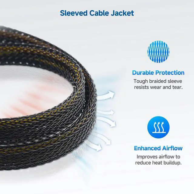 Alt view image 5 of 7 - 2-Pack 8 Pin EPS CPU Extension Cable - 10 Inches, 8-Pin ATX/CPU Power Cable Male to Female