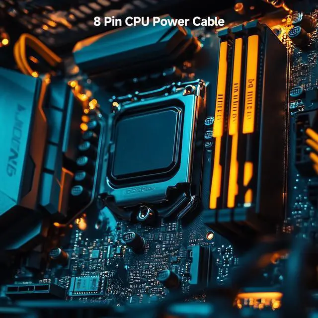 Alt view image 7 of 7 - 2-Pack 8 Pin EPS CPU Extension Cable - 10 Inches, 8-Pin ATX/CPU Power Cable Male to Female