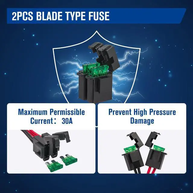 Alt view image 4 of 7 - 4 Pin 12AWG DC Power Cord Cable, 1M Short Wave Power Supply Cable with 30A Fuse Compatible for Yaesu FT-891 FT-450D Kenwood TS-480 TK-690 Icom IC-7000 IC-7300 Alinco Vertex CB Mobile Radio