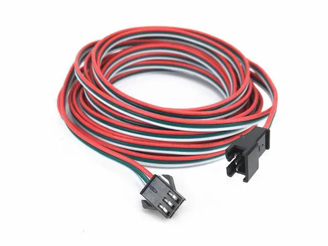 Alt view image 3 of 5 - 2 pcs Pack 5M 16.4ft 3 Pin JST SM Male Female Plug LED Connector Cable for WS2812B WS2811 SK6812 Symphony LED Lights with connectorsSM3P Buckle Free Welding Plug Light Controller Wire