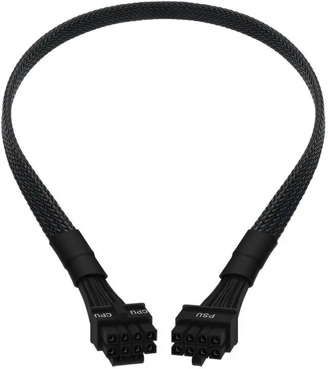 Main image of CPU Cable for EVGA PSUs, 8 Pin to 8 Pin (4+4 Detachable) Male EPS-12V Motherboard Power Adapter Sleeved 25-Inch (63cm)