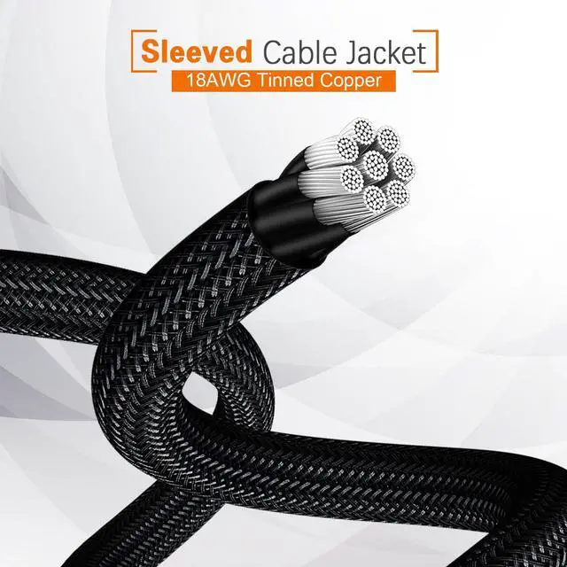 Alt view image 5 of 6 - CPU Cable for EVGA PSUs, 8 Pin to 8 Pin (4+4 Detachable) Male EPS-12V Motherboard Power Adapter Sleeved 25-Inch (63cm)