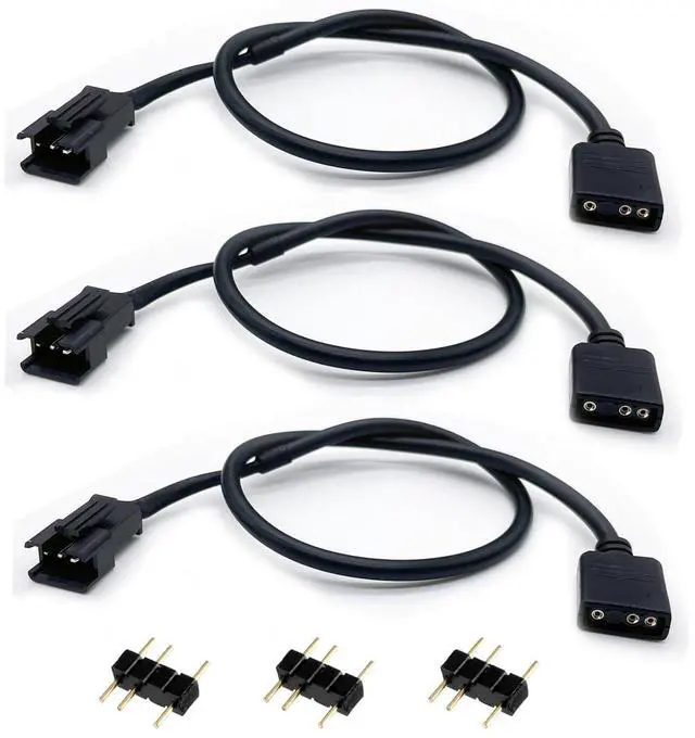 Main image of (3-Pack) ARGB Extension Cable, 5V 3-pin to JST SM 3Pin Male ARGB Adapter Cable 1-to-1, Addressable RGB Extension Cable, 1 to 1 Male ARGB Cable, 11.8 Inches