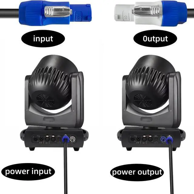 Alt view image 3 of 7 - Professional PowerCon Input to Output Cable 12AWG - 3ft Heavy Duty Stage Lighting Extension Cord for LED Screens Moving Head Lights Audio Equipment (2-Pack, IP65 Waterproof)