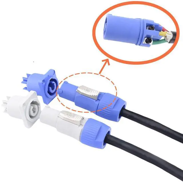 Alt view image 5 of 7 - Professional PowerCon Input to Output Cable 12AWG - 3ft Heavy Duty Stage Lighting Extension Cord for LED Screens Moving Head Lights Audio Equipment (2-Pack, IP65 Waterproof)