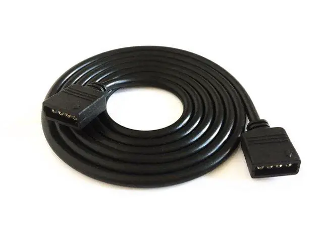 Alt view image 2 of 5 - 2 pcs/pack black 5M 16.4ft 4 Color RGB Extension Cable LED Strip Connector Extension Cable Cord Wire 4 Pin LED Connector for SMD 5050 3528 2835 RGB LED Light Strip rgb wirergb extension cable