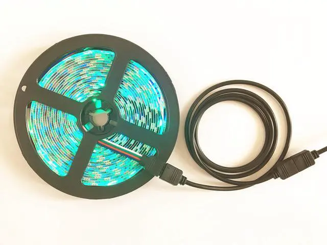 Alt view image 4 of 5 - 2 pcs/pack black 5M 16.4ft 4 Color RGB Extension Cable LED Strip Connector Extension Cable Cord Wire 4 Pin LED Connector for SMD 5050 3528 2835 RGB LED Light Strip rgb wirergb extension cable