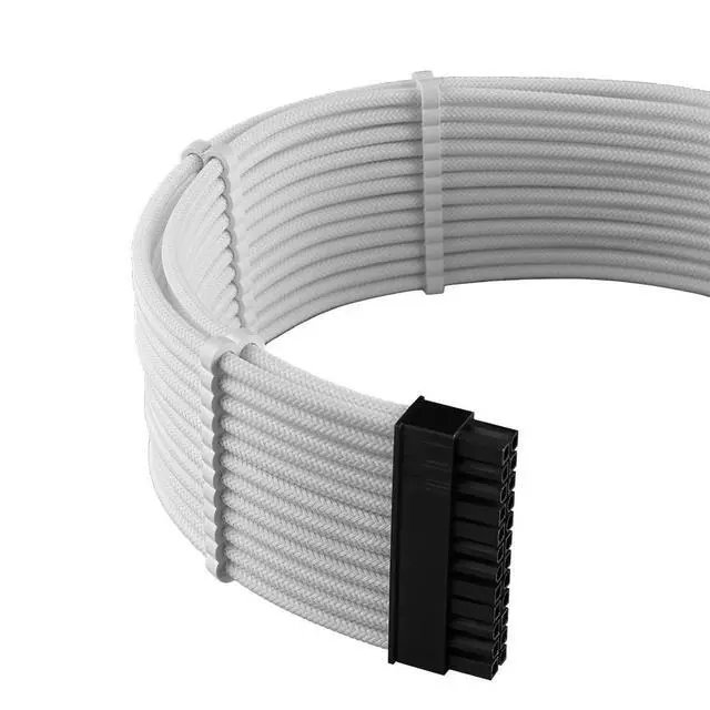 Alt view image 3 of 4 - Pro ModMesh Sleeved 12VHPWR StealthSense Cable Extension Kit (White, 16-pin to Triple 8-pin)