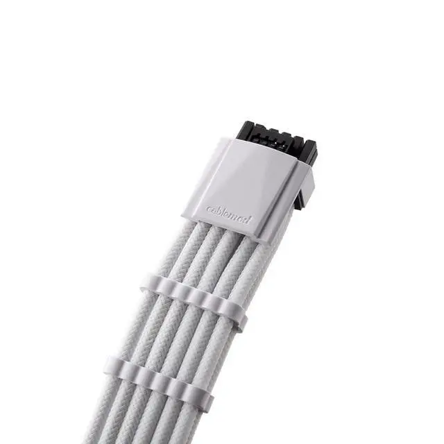 Alt view image 4 of 4 - Pro ModMesh Sleeved 12VHPWR StealthSense Cable Extension Kit (White, 16-pin to Triple 8-pin)