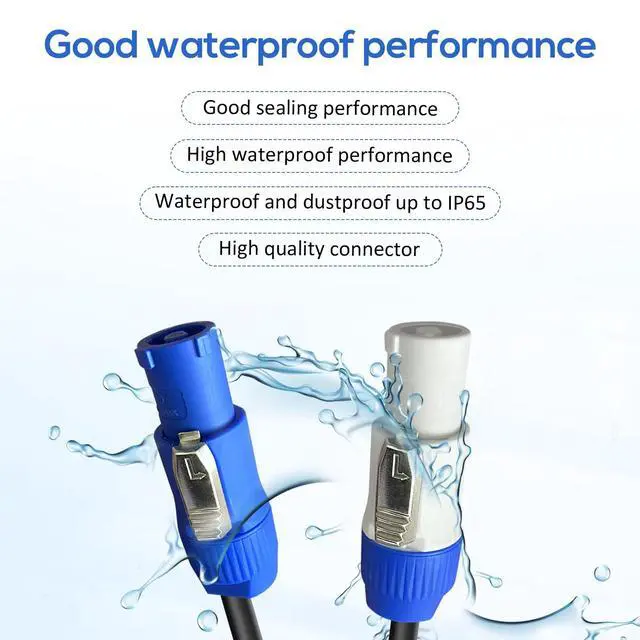 Alt view image 5 of 7 - PowerCon Power Cable AC PowerCon Input to Output 12AWG 3 Pin Power Extension Cable for LED Screen Beam Moving Head Light, Stage Light Power,Audio Video Equipment and More-10FT