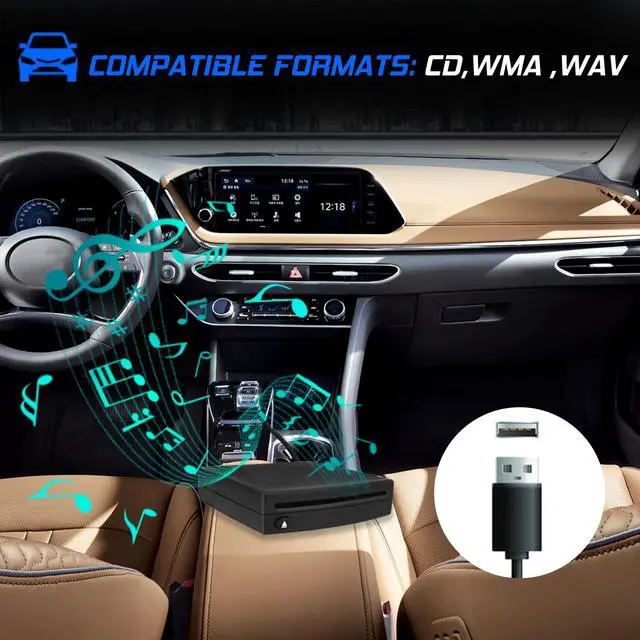 Alt view image 2 of 5 - Vehicle CD Players External Portable OE Integrated CD Player for Car Via USB Radio Connection with USB Plug and Play for Android Navigation/PC USBCDPLAY