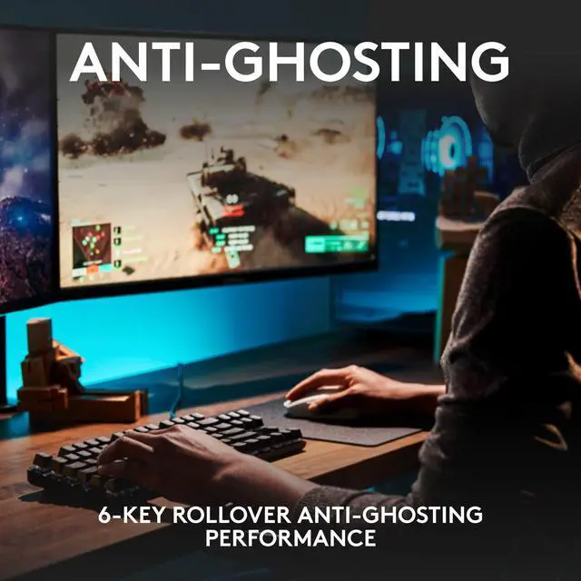 Alt view image 5 of 7 - G413 TKL SE Mechanical Gaming Keyboard - Compact Backlit Keyboard with Tactile Mechanical Switches, Anti-Ghosting, Compatible with Windows, macOS - Black Aluminum