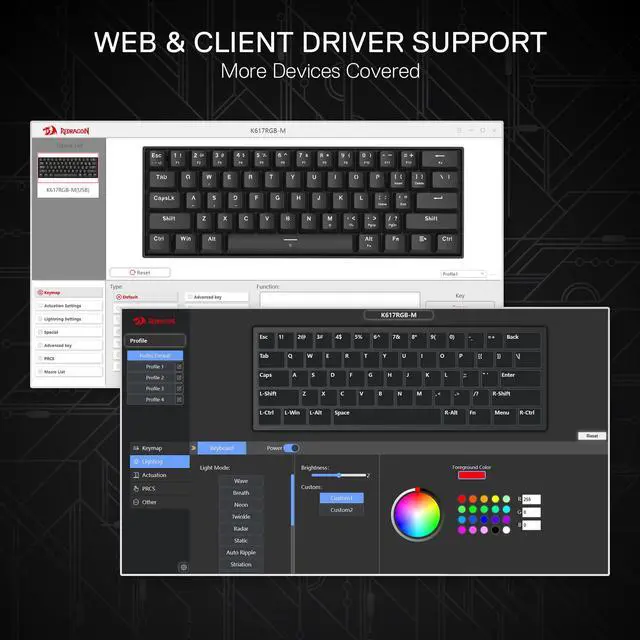 Alt view image 7 of 7 - K617 HE Wired Hall-Effect Rapid Trigger Magnetic Gaming Keyboard