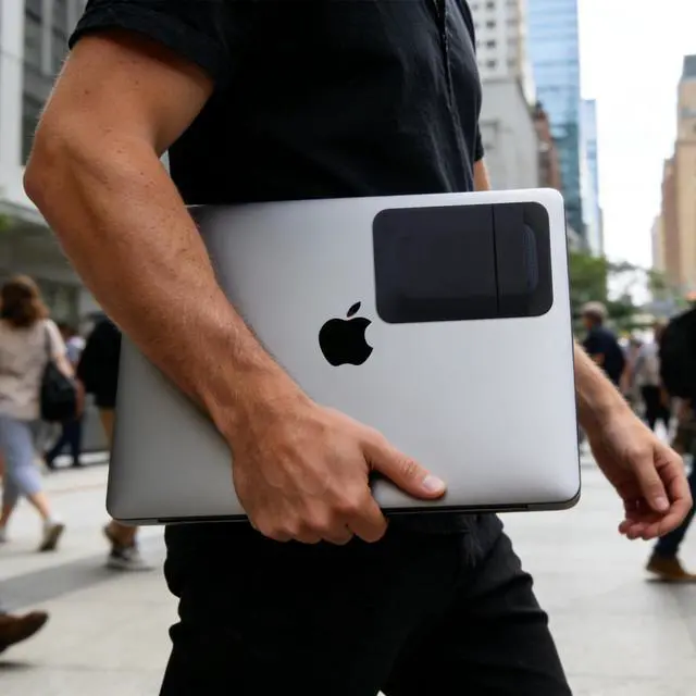 Alt view image 7 of 7 - 2-Pocket Adhesive Portable Hard Drive Sleeve for Laptop, Compatible with External Portable SSD Solid State Drive, Cable and More, Stick on External Hard Drive Carrying Case- Pocket Pouch, Black