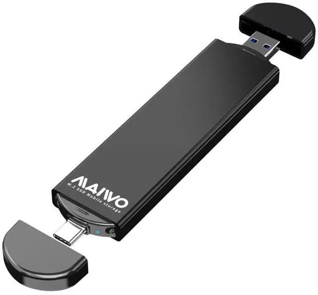 Main image of M.2 SATA Enclosure for 2230 2242 2260 2280 B+M Key, Aluminum M2 Serial ATA SSD Reader USB 3.1 Gen2 6Gbps USB-C to USB-A, Plug and Play, Support UASP Trim