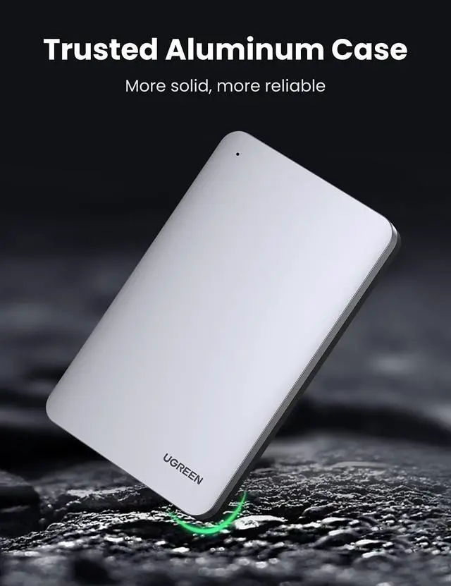 Alt view image 7 of 7 - USB C Hard Drive Enclosure for 2.5" SATA SSD HDD,Aluminum