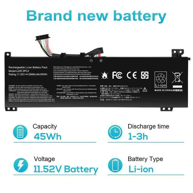 Alt view image 4 of 7 - L20C3PC2 L20D3PC2 L20M3PC2 SSB10X55571 SB11B96717 5B11B96715 5B11B96719 Laptop Battery for Lenovo Ideapad Gaming 3i 3-15ACH6 3-15IHU6 Lenovo Legion 5-15ITH6H 5-15ITH6 5-15ACH6H 5-15ACH6 5-15ACH6A