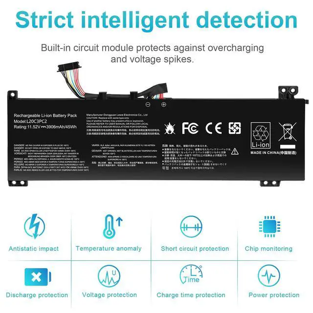 Alt view image 5 of 7 - L20C3PC2 L20D3PC2 L20M3PC2 SSB10X55571 SB11B96717 5B11B96715 5B11B96719 Laptop Battery for Lenovo Ideapad Gaming 3i 3-15ACH6 3-15IHU6 Lenovo Legion 5-15ITH6H 5-15ITH6 5-15ACH6H 5-15ACH6 5-15ACH6A