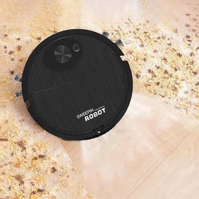 Alt view image 2 of 7 - Robot Vacuum and Mop Combo, Automatic Intelligent Cleaning Robot, Ultra-Thin and Silent, Intelligent Navigation,Obstacle AvoidanceB002 (Black)