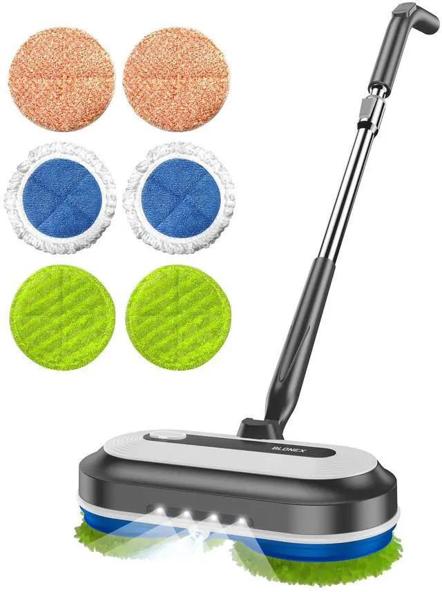 Main image of Blonex Cordless Electric Mop, Electric Spin Floor Mop with LED Headlights & Water Sprayer, Long-Lasting Battery, Large 290ml Tank, Self-Propelled Floor Cleaner with Adjustable Tube for All Floors