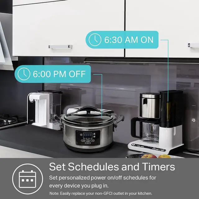 Alt view image 5 of 7 - Kasa Smart Plug KP200, In-Wall Smart Home Wi-Fi Outlet Works with Alexa, Google Home & IFTTT, No Hub Required, Remote Control, ETL Certified , White, 1 Pack