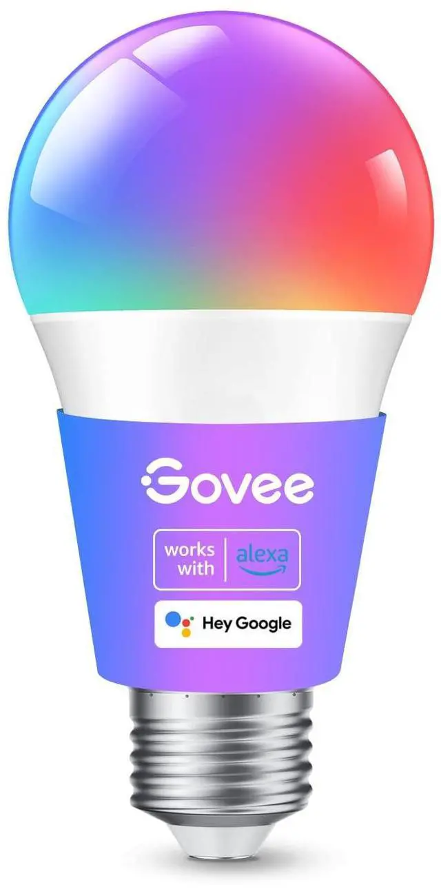 Main image of Govee Smart Light Bulbs, Color Changing Light Bulb, Works with Alexa and Google Assistant, 16 Million Colors RGBWW, WiFi & Bluetooth LED Light Bulbs, Music Sync, A19, 800 Lumens, 1 Pack