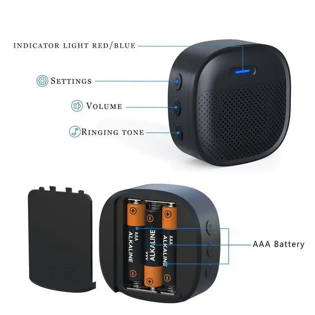 Alt view image 3 of 5 - XTU Wireless Chime for J7/J9/J9 Plus/J10, Reception Range 328ft200m), 0-110db Max