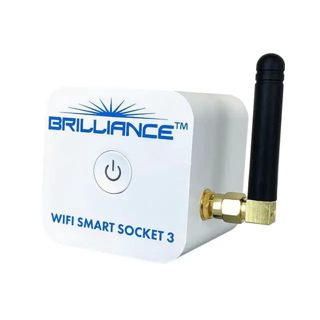 Alt view image 2 of 6 - SPW Brilliance WiFi-Smart-Socket-3 LED WiFi Smart Socket - App Control/Alexa - WIFISMARTSOCKET3, White
