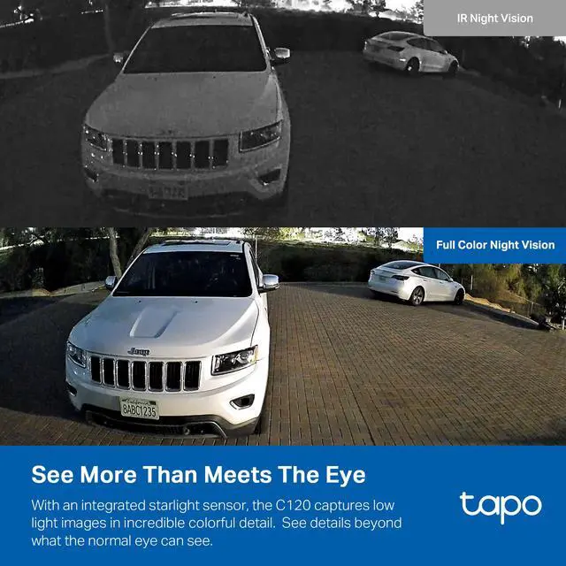 Alt view image 2 of 7 - Tapo 2K+ Indoor/Outdoor Wired Security Camera - 2024 PCMag Editors' Choice, Person/Pet/Vehicle Detection, Baby Monitoring, Color Night Vision, Subscription-Free Local Storage or Optional Cloud, C120