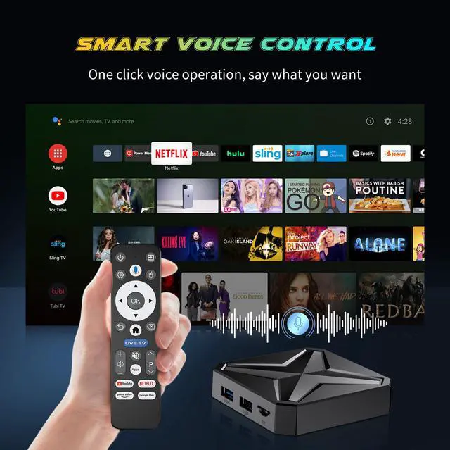 Alt view image 6 of 7 - Android 14 TV Box 2026, Android TV Box 8K Ultra HD with 2GB RAM and 16GB ROM, RK3518 Quad-Core A53 CPU and Mali 450 MP2 GPU, Smart TV Box with 2.4/5.8GHz WiFi 6 and Bluetooth 5.4