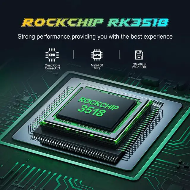 Alt view image 7 of 7 - Android 14 TV Box 2026, Android TV Box 8K Ultra HD with 2GB RAM and 16GB ROM, RK3518 Quad-Core A53 CPU and Mali 450 MP2 GPU, Smart TV Box with 2.4/5.8GHz WiFi 6 and Bluetooth 5.4