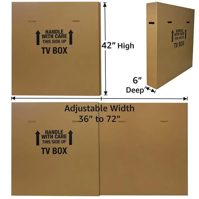 Alt view image 3 of 7 - uBoxes TV Moving Box (TV Moving Box - 1 Pack)