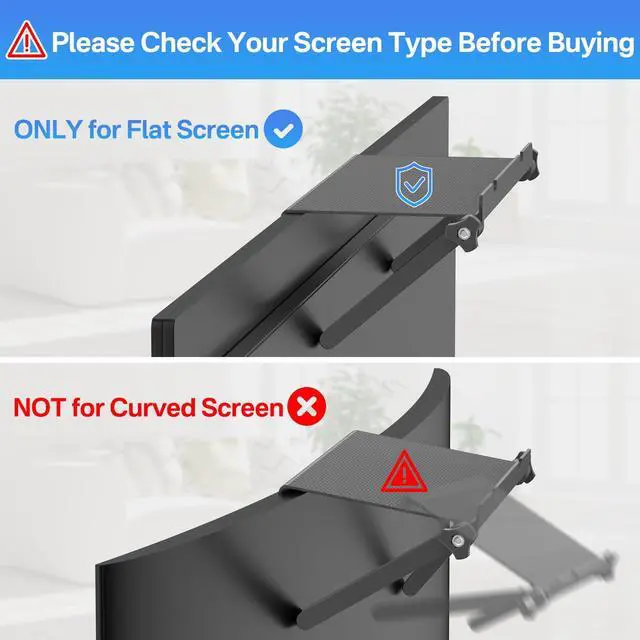 Alt view image 4 of 7 - 13 Inch Wide Platform TV Top Shelfs - Adjustable Cable Box Shelf for Wall Mounted TV Shelf for Cable Box, Streaming Devices, Router and Home Decor Easy to Install Monitor Top Shelves