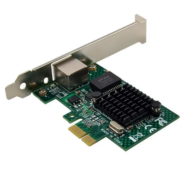 Alt view image 3 of 7 - PCIe Gigabit Ethernet Server Adapter with Broadcom NetXtreme BCM5751 10/100/1000Mbps Gigabit Desktop PCI-E Network Card NIC