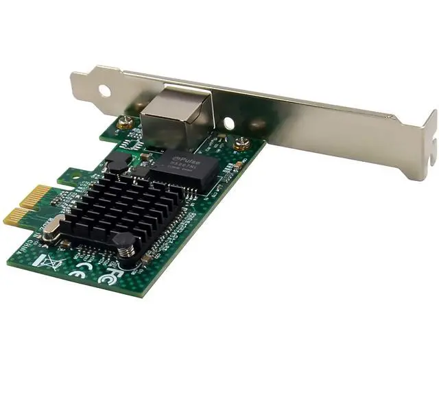 Alt view image 5 of 7 - PCIe Gigabit Ethernet Server Adapter with Broadcom NetXtreme BCM5751 10/100/1000Mbps Gigabit Desktop PCI-E Network Card NIC