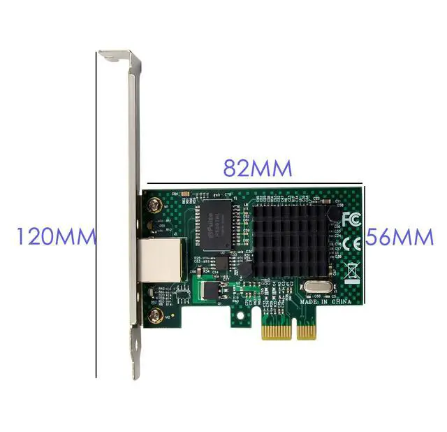 Alt view image 6 of 7 - PCIe Gigabit Ethernet Server Adapter with Broadcom NetXtreme BCM5751 10/100/1000Mbps Gigabit Desktop PCI-E Network Card NIC