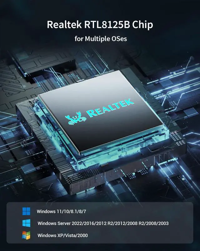 Alt view image 6 of 6 - BrosTrend 2.5Gb Network Card, PCIe Network Adapter RJ45 NIC with Extra Low-profile Bracket PCI Express Gigabit Ethernet Card for Windows 11/10/8.1/8/7/XP, Windows Server... Limited Lifetime Protection