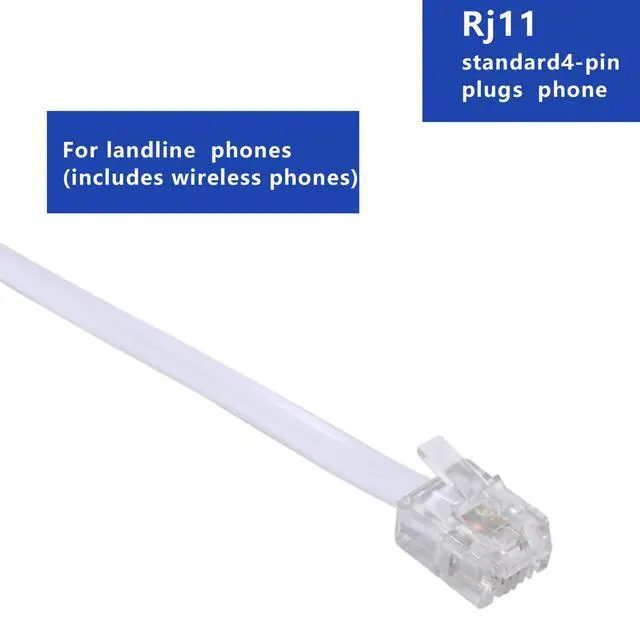 Alt view image 7 of 7 - Yumiwoow Phone Line Splitter,Telephone Splitter,with RJ11 6P4C Plugs,Suitable for Telephone,Fax Machine,White 3-Pack