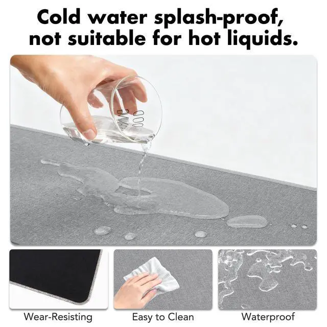 Alt view image 6 of 7 - YUECHCASES Heated Desk Pad, 10s Fast Heating Desk Mat with Integrated 15W Wireless Charging for Phone/Earbuds, 31.5" x 13" Waterproof Mouse Pad, 2-6H Auto-Stop, Precision 1-Degree Temp Control