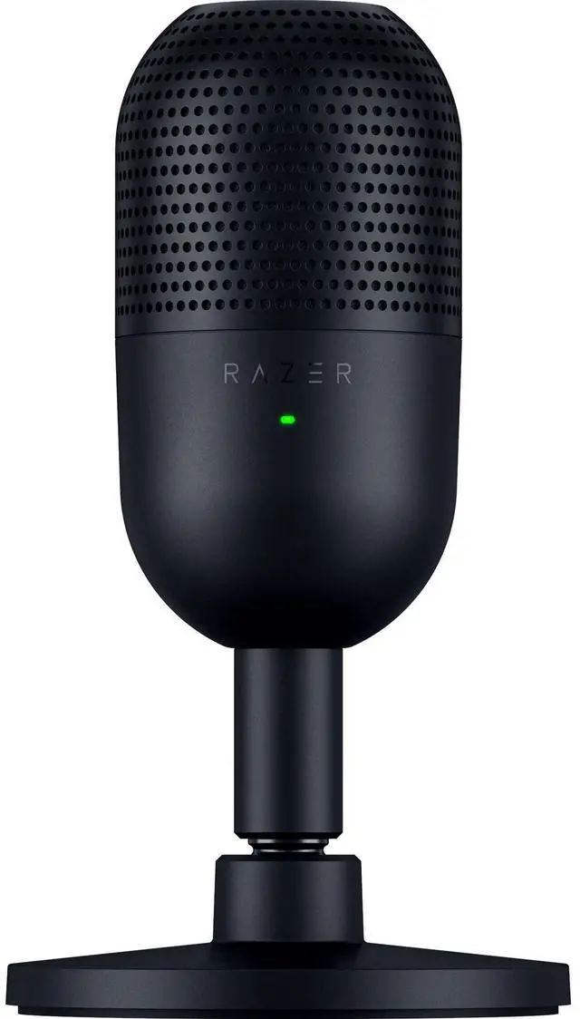 Main image of Seiren V3 Mini USB Microphone: Condenser Mic - Supercardioid Pickup Pattern - Tap-to-Mute Sensor with LED Indicator - Shock Absorber - Ultra Compact - PC, Discord, OBS Studio, XSplit - Black
