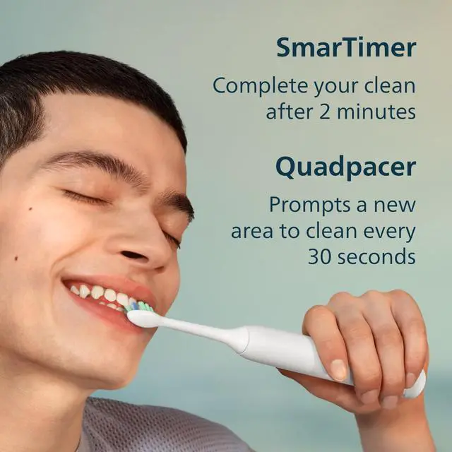 Alt view image 7 of 7 - Electric Toothbrush - Sonic Toothbrush with Advanced Sonic Technology, Pressure Sensor, Two Intensity Settings, Smartimer & Quadpacer, White, Model HX3681/23